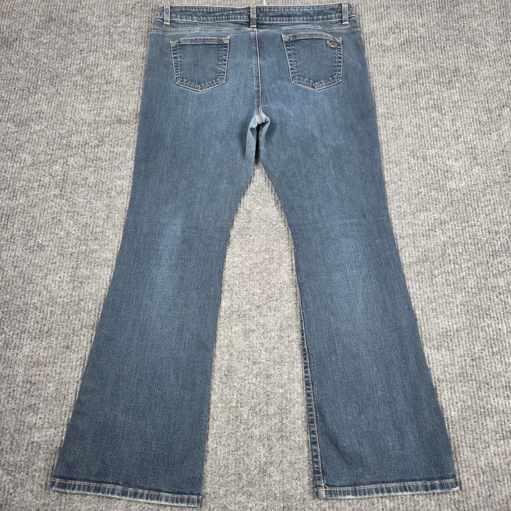 Michael Kors‎ Womens 16S Dark Wash Bootcut Denim Jeans Blue Mid Rise Stretch